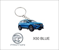 proton x50 biru keychain 2d