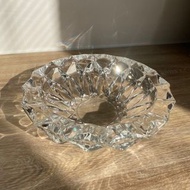 Vintage 厚胎水晶玻璃煙灰缸 水果碗