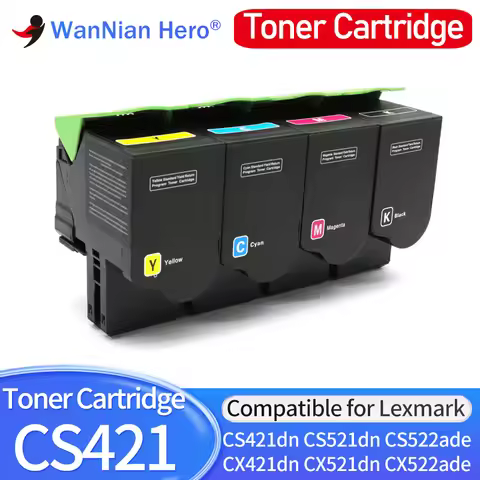 1pcs CS421 Toner Cartridge Compatible For Lexmark CS521 CS622 CX421 CX522 CX622 CX625 78C50K0 78C40K
