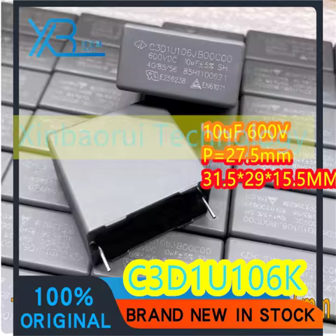 (3/20pieces) Brand new Farad film capacitor C3D series 10UF 106K 600V C3D1U106 C3D1U106KB00C00 630V 