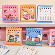 Cute Rabbit Desk Calendar 2023 Mini Desktop Small Creative Cartoon Monthly Memo Annual