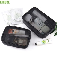 KIKO2E Mesh Cosmetic Bag Casual Portable Zipper Female Toiletry Bag Wash Pouch Travel Bath Storage