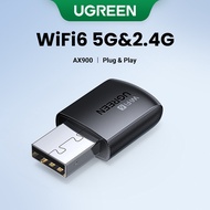 UGREEN WIFI Adapter / WIFI 6 Wireless USB Internet Dongle Adapter / AX900 Dual Band for Laptop PC Co