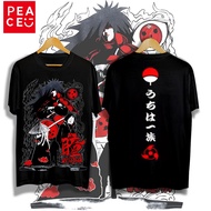 PEACE Anime Shirt Men's T-shirt Naruto Uchiha Madara printed unisex oversize T-shirt