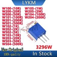10/PCS 3296W multi-turn adjustable potentiometer 10R 20R 50R 100R 200R 500R 1K 2K 5K 10K 20K 50K 100