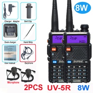 Mian UV-5R วิทยุสื่อสารเบาเฟิง8 W True 2ชิ้นกำลังไฟสูง8วัตต์ UV แรง5R 10กม. FM วิทยุ CB 2ทาง Uv5r แบ