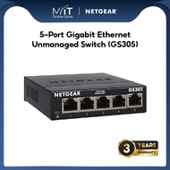 NETGEAR 5-Port Gigabit Ethernet Unmanaged Switch (GS305)【3 Years Warranty by NETGEAR】