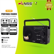 NSS Radio Speaker HI-FI Super Sound FM/AM/SW 4band Portable Electric radio AC DC transistor radio am voice frequency