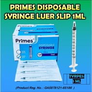 (1 pieces)PRIMES 1ML Disposable Syringe Sterile Luer Slip/Luer Lock