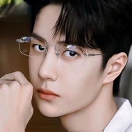 Frameless Myopia Finished Glasses Male Sven Student Cut Edge Anti-Blue Light Flat Glasses Glasses Fr