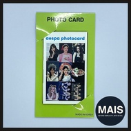 [aespa] Autograph Photocard Set (9pcs) / K-pop Signed Back Logo Cards / Credit Card Size / Random Ve
