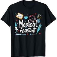Men's cotton T-shirt Medical Assistant MA CMA nursing Doctor Assistant Student T-Shirt 4XL , 5XL , 6