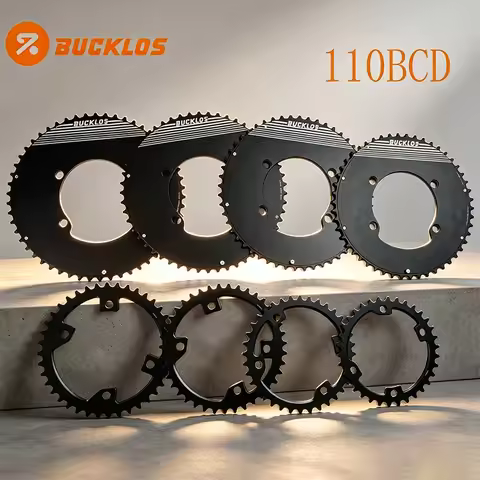 BUCKLOS Bicycle Chainring 110BCD Gravel Road Bike Chainwheel 50-34T 52-36T 53-39T 54-40T Double Chai