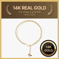 [Helene Jewelry] 14K real gold Ball layered gold bracelet