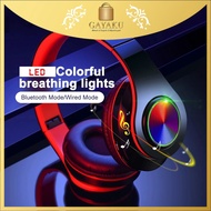 B39 Wireless Headset Bluetooth 5.0 Colorful LED Bass Stereo Wireless Headphones Ove-Ear Headphones