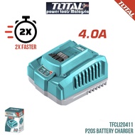 TOTAL 4A Fast Intelligent Charger, Charge 2.0Ah Battery To Full In 1/2 Hour - P20S TFCLI20411