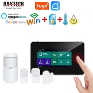 Daytech TuyaSmart Wifi GSM Alarm System Home Burglar Alarm Temperature Humidity Wireless Wired Touch