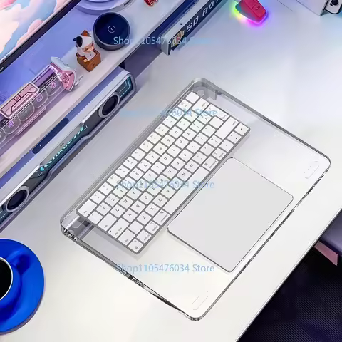 Transparent Acrylic Wrist Rest Stand for iMac Magic Trackpad 2 3 Keyboard with Touch ID