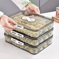 USNOW Dumpling Storage Box, PET Multilayer Frozen Dumpling Box, Kitchen Organizer Transparent Food Grade Timing Food Storage Container for Refrigerator