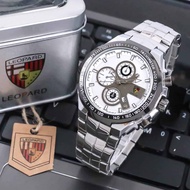 Jam tangan pria LEOPARD LP-8008 Rantai Silver Chrono off / Date aktif Original