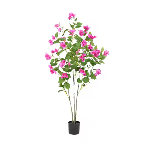 4FT Artificial Tree With Real Touch Leaves, Green Plant Bougainvillea Tree For Photography Studio At