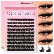 Lash Clusters Thick 80D Volume Eyelash Clusters 8-16mm Wispy Individual Lashes D Curly Cluster Eyela