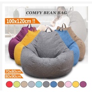 bean bag S/M/L bean bag sofa Stylish Bedroom Furniture Solid Color Single Bean Bag Lazy Sofa Cover DIY Filled Inside (No Filling) bean bag cover