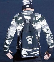 FACE雜誌附錄 AAPE x CHOCOOLATE 猿人 BAPE Big Backpack 便攜 牛津布 大容量 背囊 後背包 雙肩背包  **現貨**