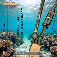 【In stock】CEMREO Travel Rod 1.8/2.1/2.4m Portable Fishing Rod 4-5 Sections Spinning and Casting Type
