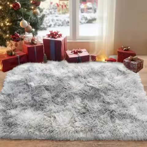 Fluffy Small Rug for Bedroom 2x3 Feet Shag Soft Area Rug Modern Plush Carpet Furry Cute Bedside Rug