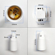 Flexible Bendable G24 to E27 LED Socket Adapter Lamp Base Converter DIYBulb HolderExtension for Rece