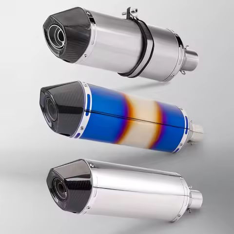 Universal Motorcycle Modified Exhaust Pipe, Rear Exhaust Connection For NINJA400 R6 CB650R S1000RR,