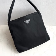 絕版中古包 Prada 黑色經典托特包 單肩包 側背包 古董包 復古包