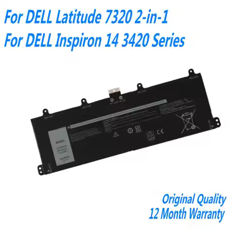 7.6V 40WH 9F4FN 2VKW9 2ICP4/79/112 Laptop Battery For DELL Latitude 7320 2-in-1 For DELL Inspiron 14