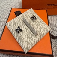 Hermes Mini Pop H earrings 經典H耳環(黑/銀)