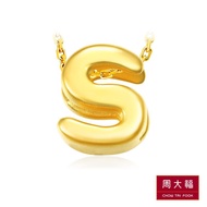 CHOW TAI FOOK 999 Pure Gold Alphabet Pendant - S