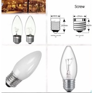 Incandescent Candle 25W E27 Frosted Bulb/ Clear Bulb (Filament Bulb)