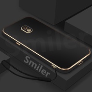 Samsung J7 Pro J7 2017 Electroplated Lanyard Case Silicone Soft Phone Case