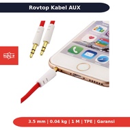 MERAH Rovtop AUX Cable TRS HiFi Noodle Design 1M S-IP4G-B 3.5mm Red