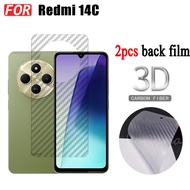 2 ชิ้น Redmi 14C 13C Redmi 13 4G 5G คาร์บอนไฟเบอร์ฟิล์มด้านหลัง