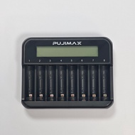PUJIMAX 8-Slot Battery Charger With LCD Display For 1.2V AA/AAA Ni-Cd Ni-Mh Rechargeable Batteries a
