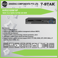 4K 16CH NVR with 2 SATA Interface with AI Face Detection Network Video Recorder Support:Hikvision, D