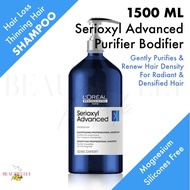 L'Oreal Professional Serioxyl Advanced Purifier Bodifier Shampoo 1500ml (with Pump) - Anti Hair Fall Thinning Hair Cleanser Densifying Dermatologically Tested Sensitive Scalp Care Removes Sebum Oil Volumizing (L’Oréal LOreal)