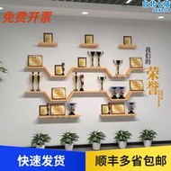 瑞森造型榮譽牆置物架一字板隔板壁掛式放獎牌獎杯展示架