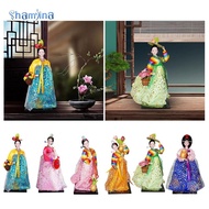 [Shamjina] Korean Geisha Figurine Hanbok Dolls Geisha Girl Collectible Figurines Traditional Korean 