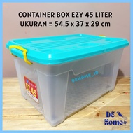 EZY 45 Liter Plastic Container Box with Shockproof Wheels 45 Liter/ Box
