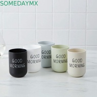 SOMEDAYMX Good Morning Cup Toothbrush Holder for Beverages Organizer Cup Tea Cup Nordic Style Drinkw