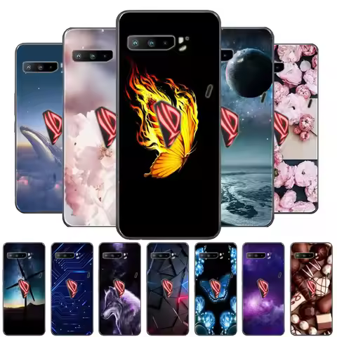 For Asus Rog Phone 3 ZS661KS Case Black Bumper Silicone TPU Soft Phone Cover Cases For Asus Rog Phon