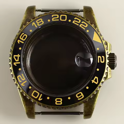 40mm Vintage Bronze Watch Case Sapphire Crystal For Seiko NH35 NH36 NH38 NH34 Movement 28.5mm Dial 2