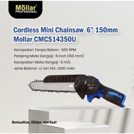 Mesin Chainsaw Mini Cordless 6” Mollar / Mesin Chainsaw Mini Baterai